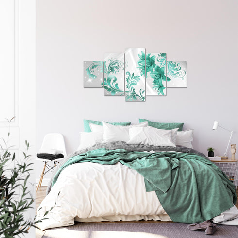Wandbilder Wohnzimmer XXL Blumen Lilien Moderne Bild Abstrakt